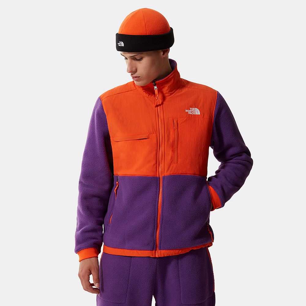 The North Face Fleece Jacket Mens Australia - The North Face Denali 2 Purple / Red Orange (VBH-75698